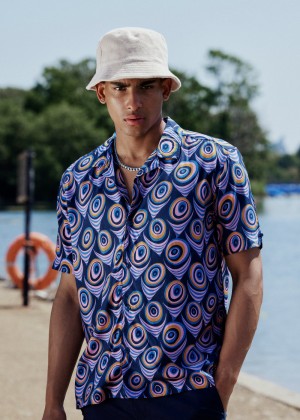 Chemises Ben Sherman B by Ben Sherman Psychedelic Print Violette | 30182-KNDP