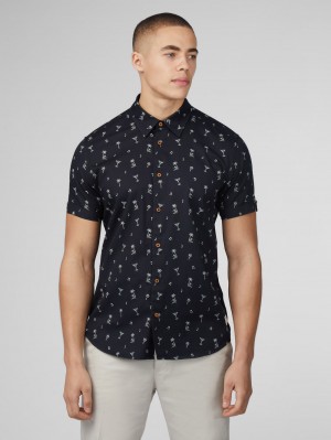 Chemises Ben Sherman Scattered Noir | 12583-RNDH