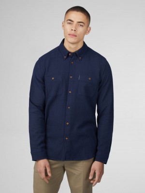 Chemises Ben Sherman Signature Boucle Bleu Marine | 31524-SWPG