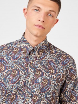 Chemises Ben Sherman Signature Paisley Multicolore | 15896-WFLU