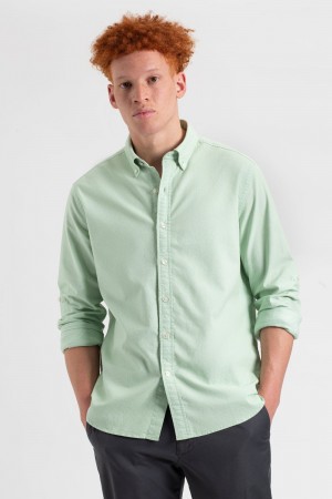 Chemises Ben Sherman St. Ives Resort Oxford Vert | 54179-FRIT