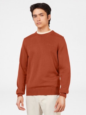 Knitwear Ben Sherman Signature Crewneck Orange | 21958-VRMA