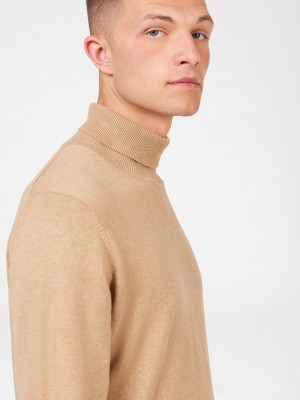 Knitwear Ben Sherman Signature Roll Neck Grise | 19460-QNYG