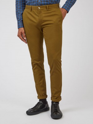 Pantalon Ben Sherman Signature Skinny Stretch Chino Marron | 35194-LQJG