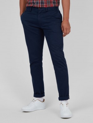 Pantalon Ben Sherman Signature Skinny Stretch Chino Bleu Marine | 17426-CZEA