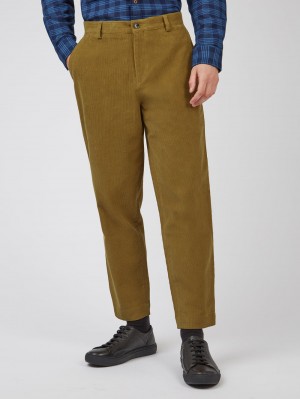 Pantalon Ben Sherman Tapered Corduroy Marron | 13586-IGAX