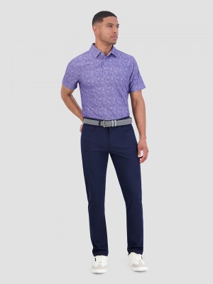 Polos Ben Sherman Broken Record Tech Jersey Sports Fit Violette | 63701-QBTW