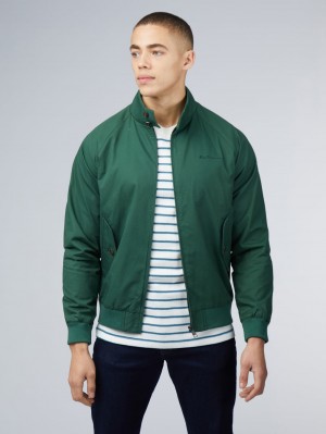 Vestes Ben Sherman Signature Harrington Vert | 36901-HOMF