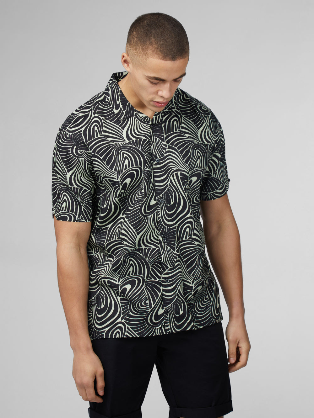 Chemises Ben Sherman B by Ben Sherman Psychedelic Swirl Print Menthe | 14985-SWME