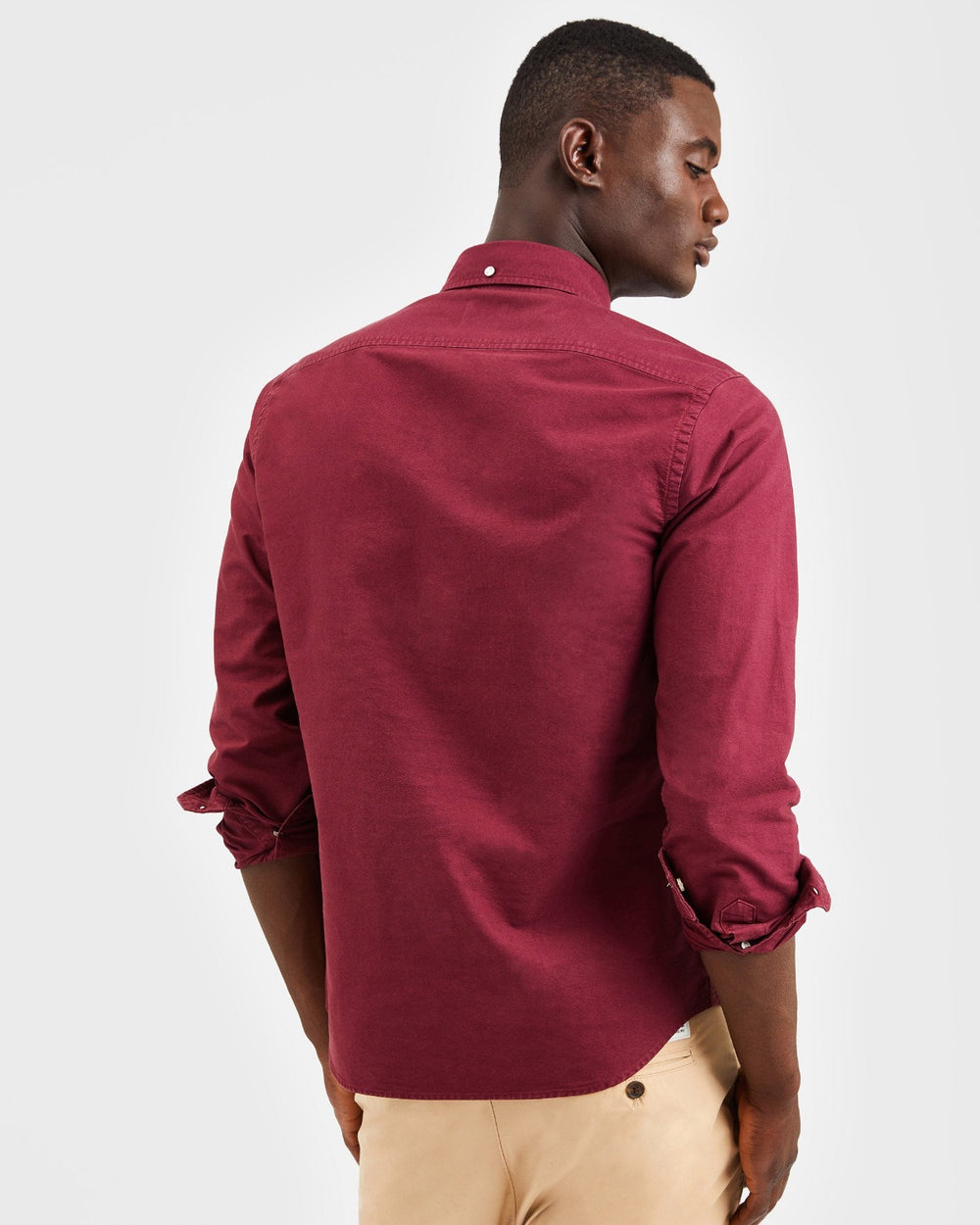 Chemises Ben Sherman Beatnik Oxford Garment Dye Bordeaux | 58126-TPML