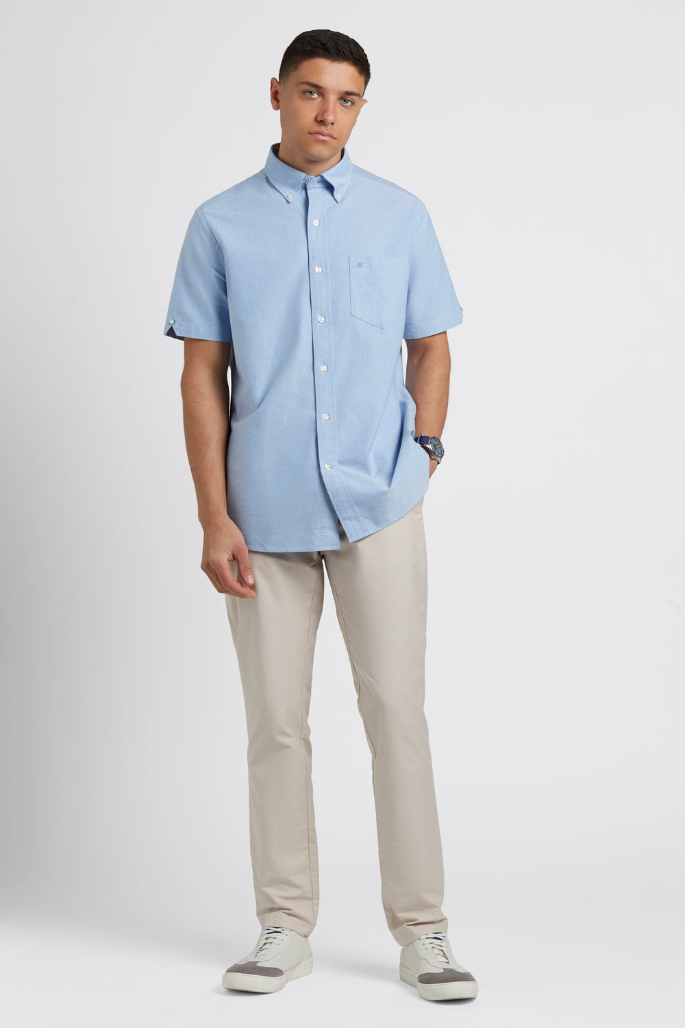 Chemises Ben Sherman Brighton Oxford Organic Bleu | 89304-YJIN