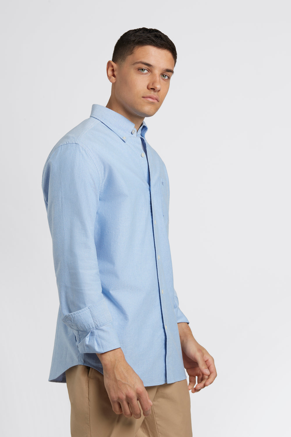 Chemises Ben Sherman Brighton Oxford Organic Bleu | 02435-PIWQ