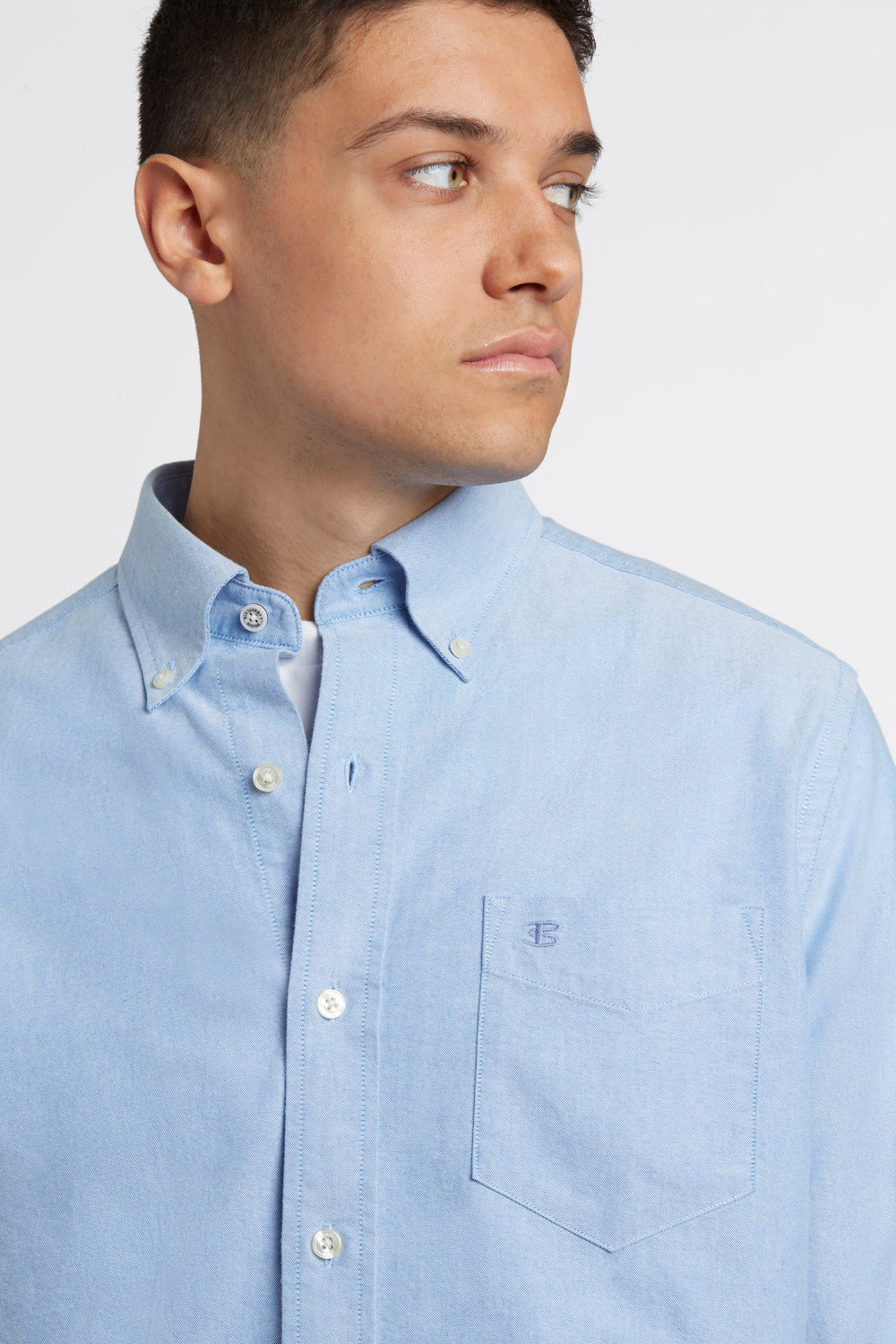 Chemises Ben Sherman Brighton Oxford Organic Bleu | 02435-PIWQ