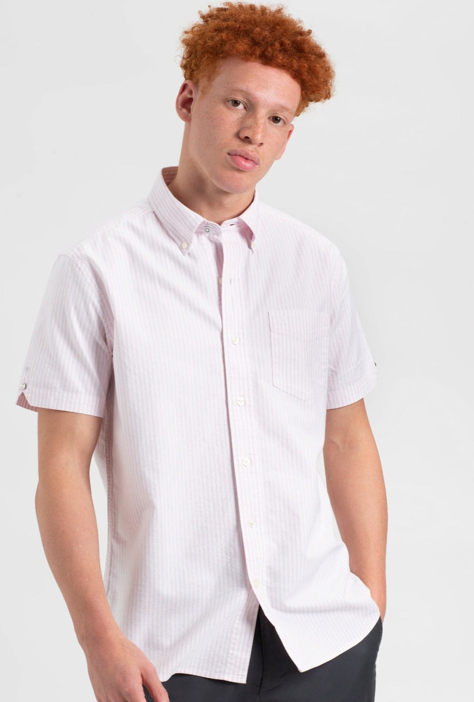 Chemises Ben Sherman Brighton Oxford Rose Stripes | 34059-NCQK