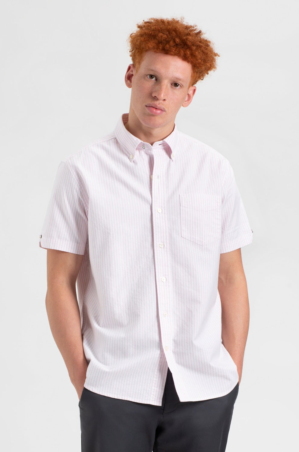 Chemises Ben Sherman Brighton Oxford Rose Stripes | 34059-NCQK