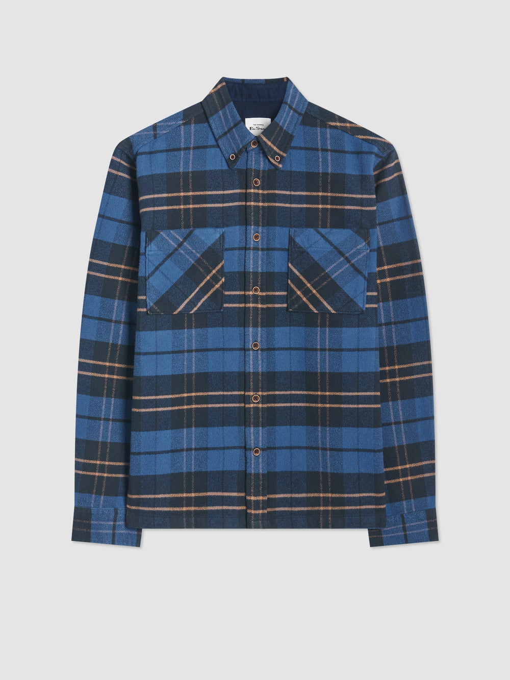 Chemises Ben Sherman Brushed Ivy Check Bleu | 72638-EOYX