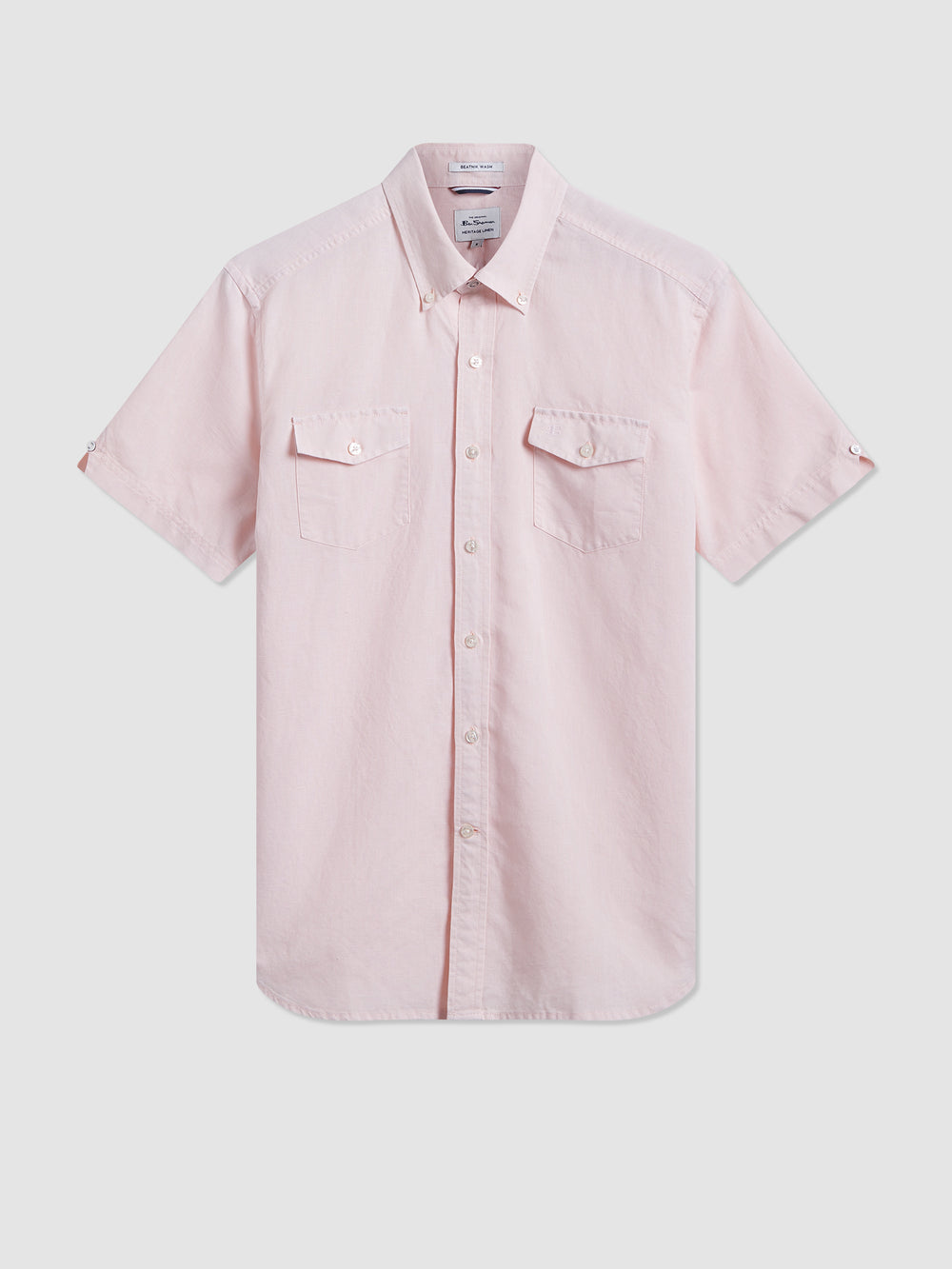 Chemises Ben Sherman Garment Dye Linen Rose Clair | 48963-XVCE