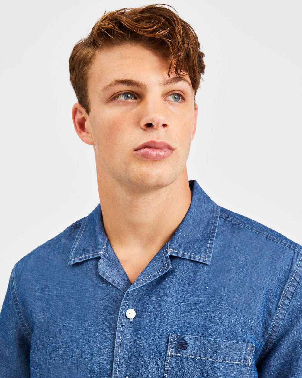 Chemises Ben Sherman Hastings Garment Dye Chambray Indigo | 14275-EDNW