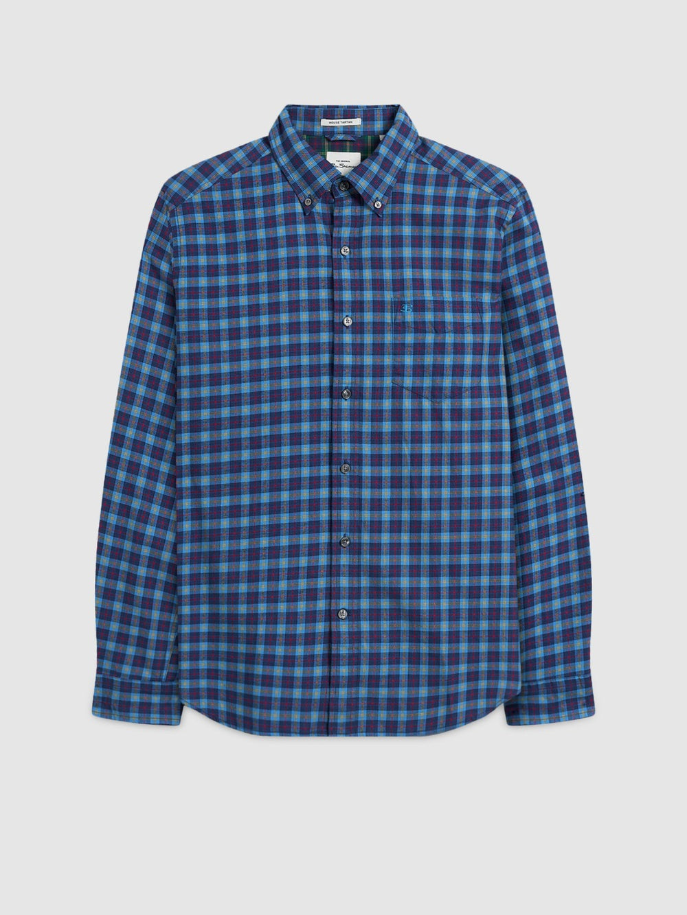 Chemises Ben Sherman House Tartan Twill Bleu Marine | 93528-JLFS