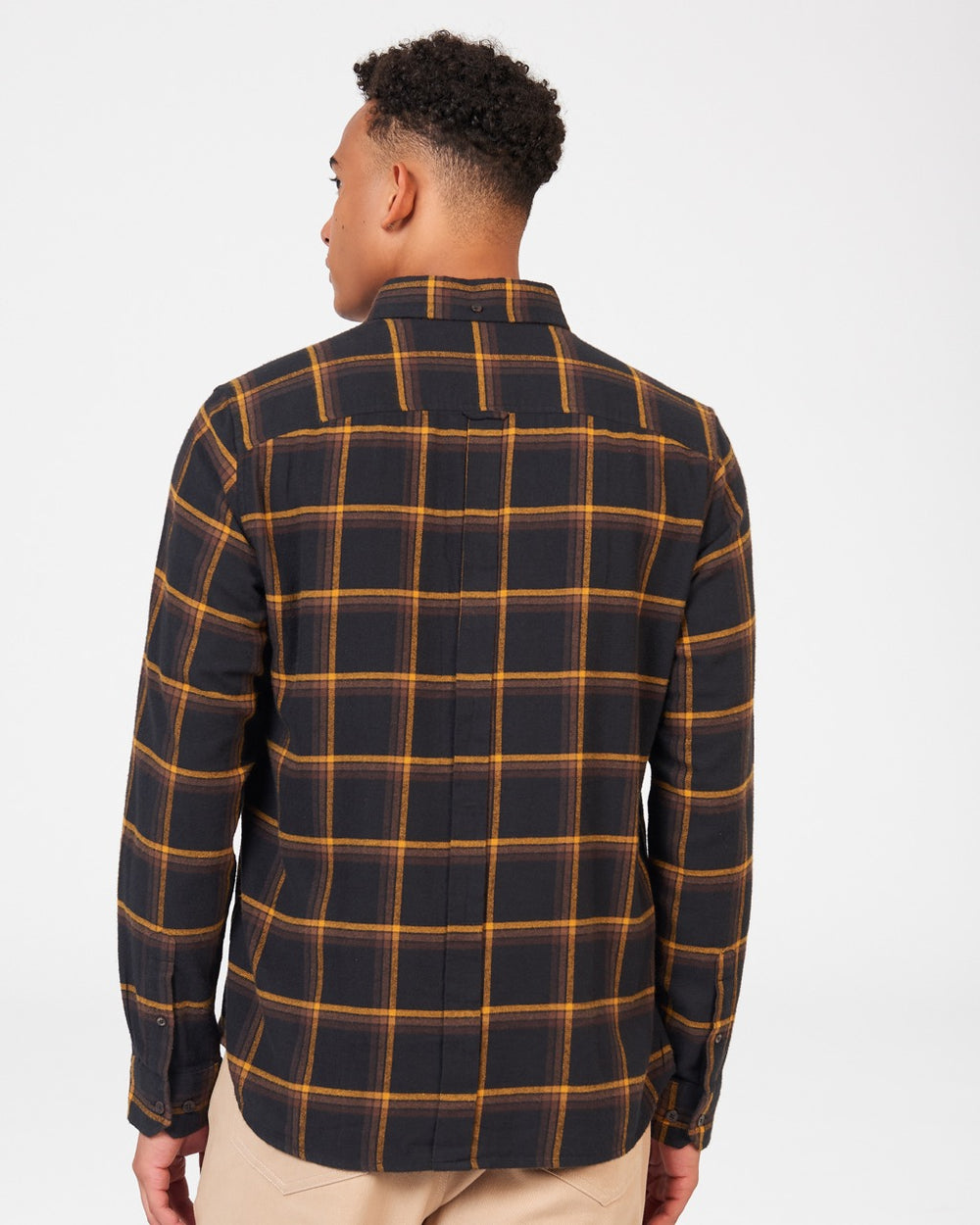 Chemises Ben Sherman Oversized Brushed Check Noir | 25703-BTVA