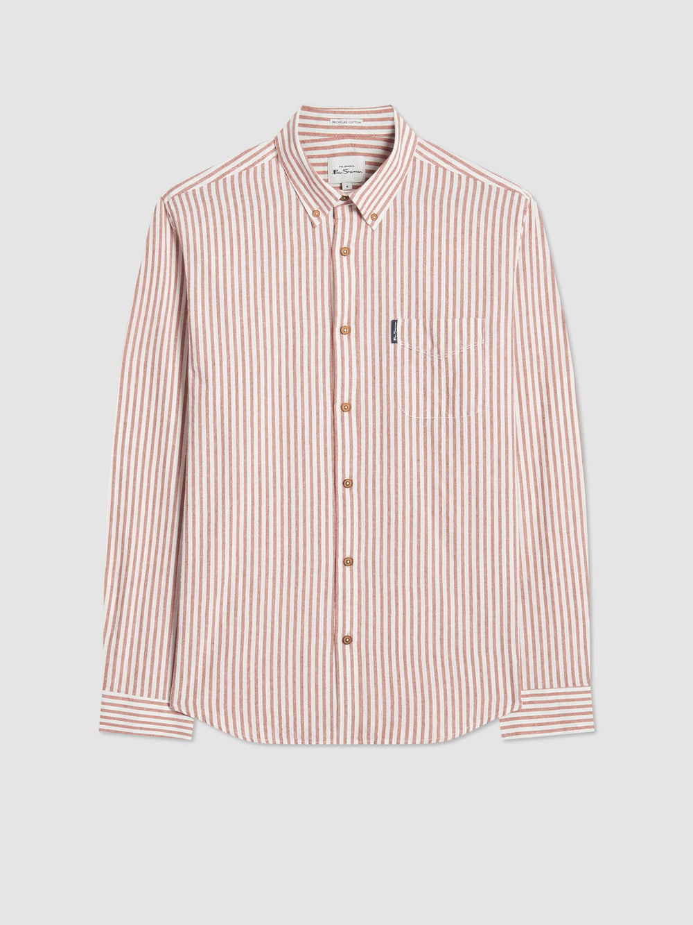 Chemises Ben Sherman Recycled Cotton Oxford Stripe Orange | 49160-VEOL