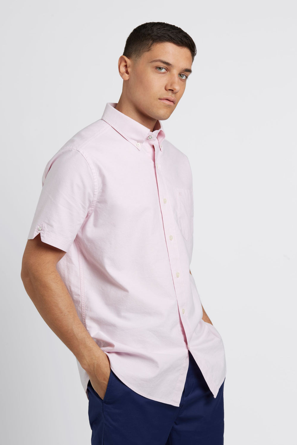 Chemises Ben Sherman Short Sleeve Brighton Oxford Organic Rose | 06218-UVFN