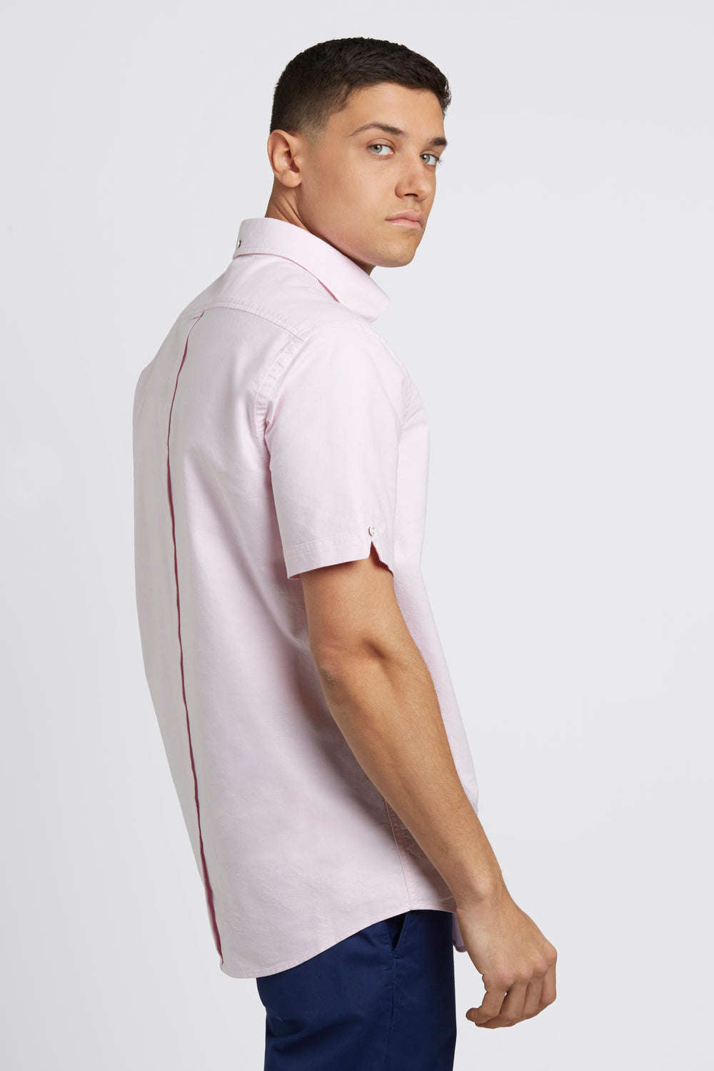 Chemises Ben Sherman Short Sleeve Brighton Oxford Organic Rose | 06218-UVFN