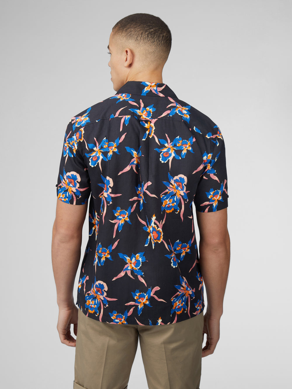 Chemises Ben Sherman Signature Botanical Print Noir | 23914-TDVC