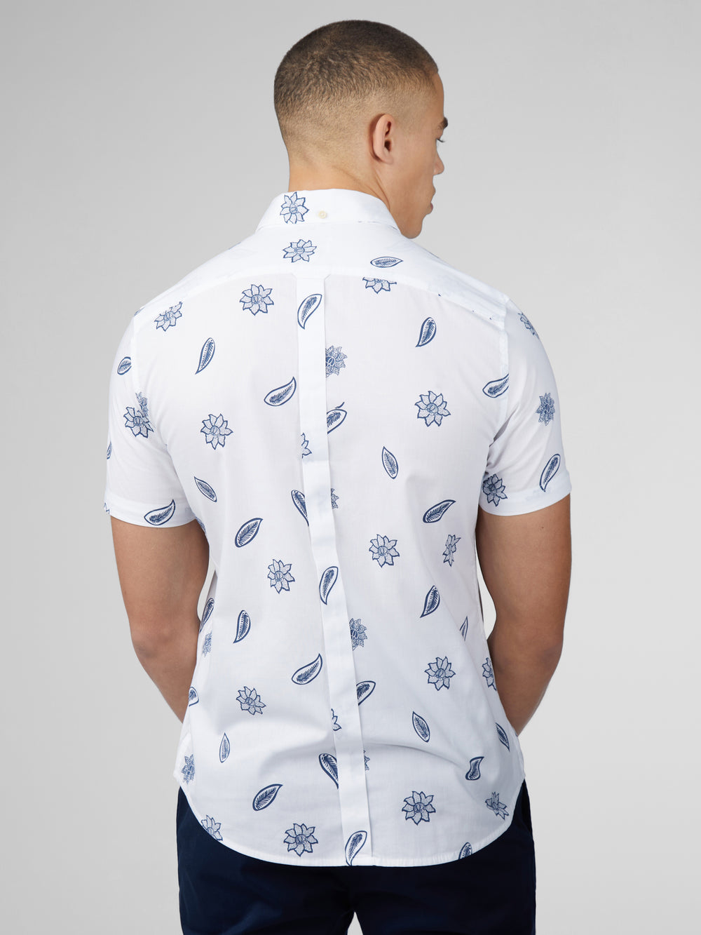 Chemises Ben Sherman Signature Floral Blanche | 20135-SGUH