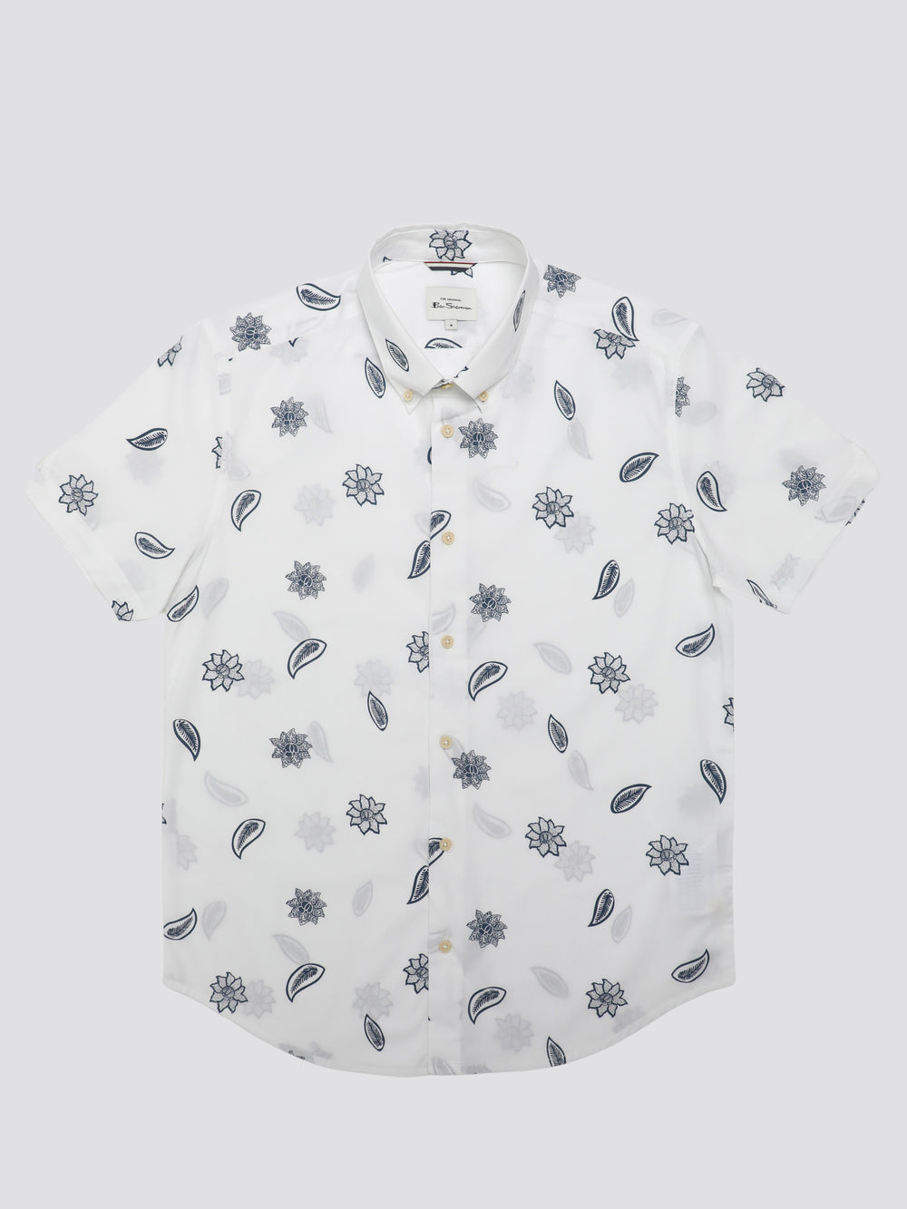 Chemises Ben Sherman Signature Floral Blanche | 20135-SGUH