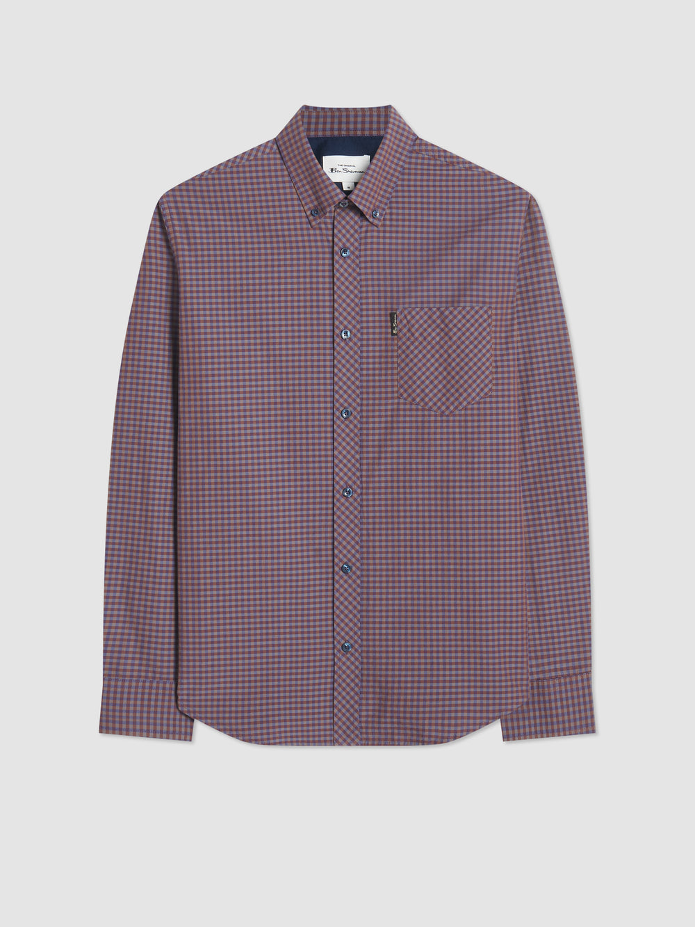 Chemises Ben Sherman Signature Gingham Long-Sleeve Violette | 65297-DRLY