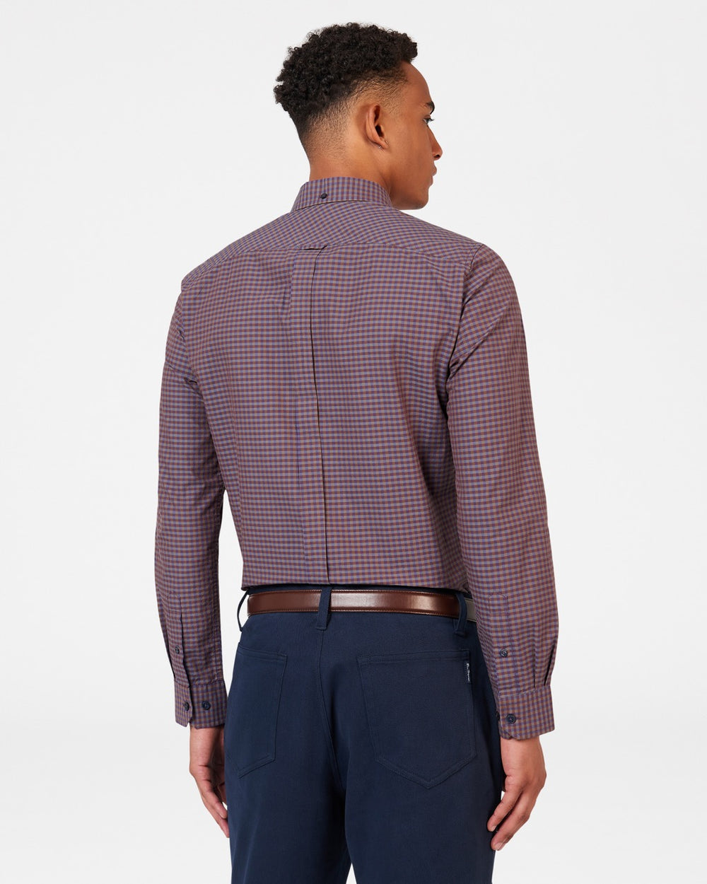 Chemises Ben Sherman Signature Gingham Long-Sleeve Violette | 65297-DRLY