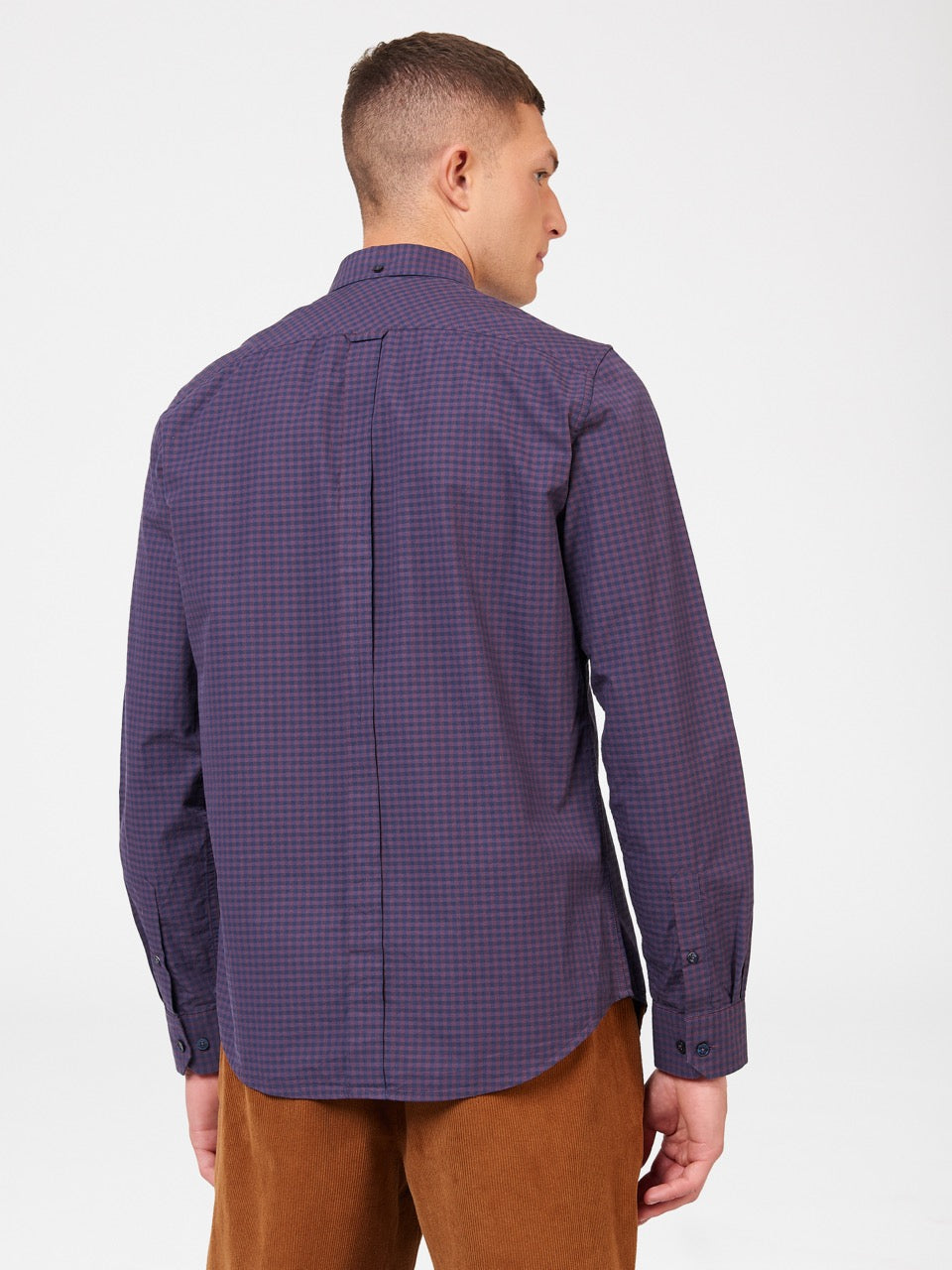 Chemises Ben Sherman Signature Gingham Long-Sleeve Violette | 13790-ZTON