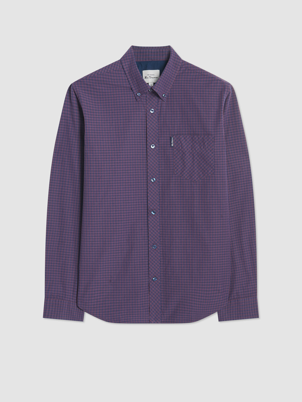 Chemises Ben Sherman Signature Gingham Long-Sleeve Violette | 13790-ZTON