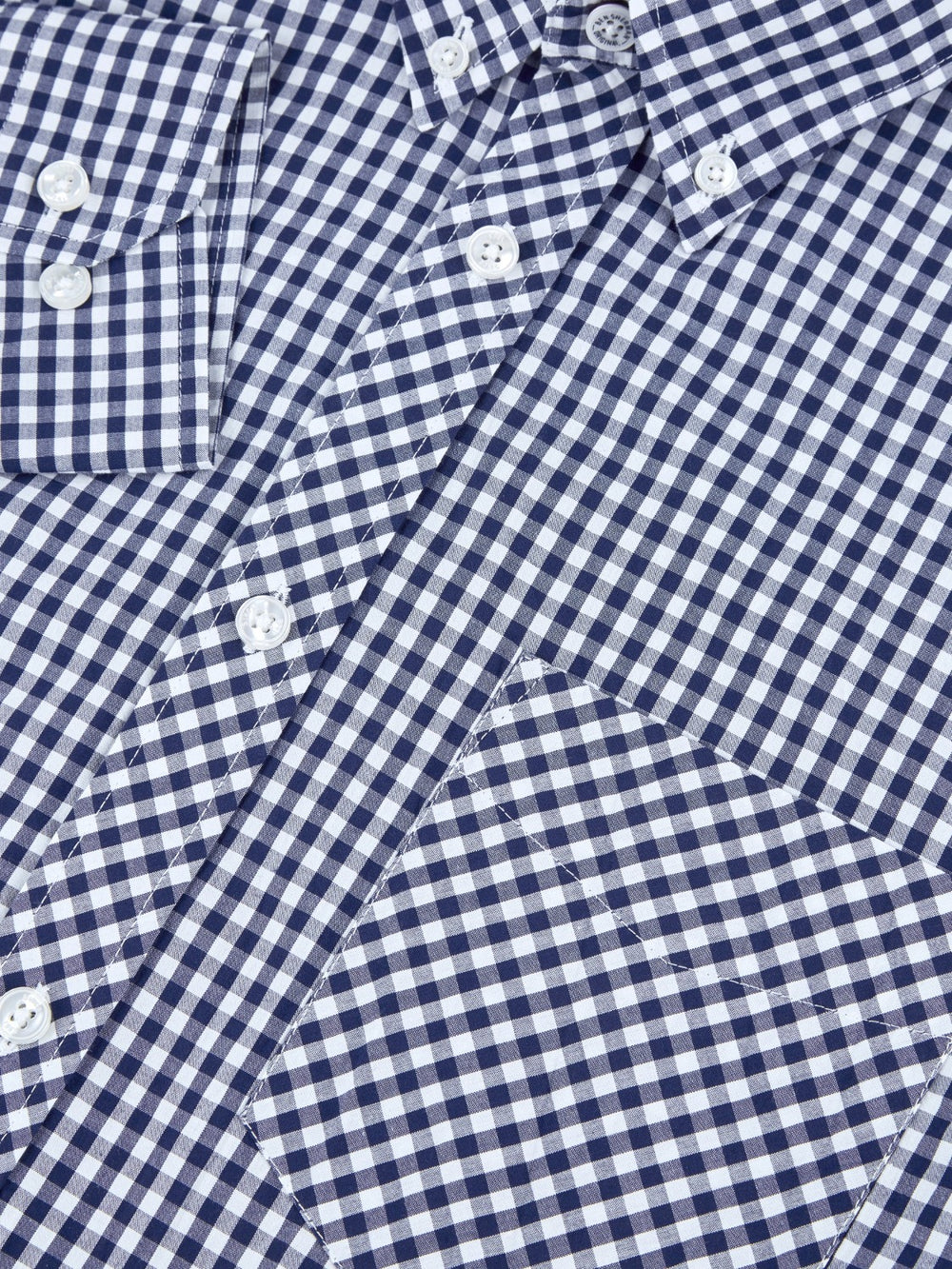 Chemises Ben Sherman Signature Long-Sleeve Gingham Bleu Foncé | 19257-ZLAS