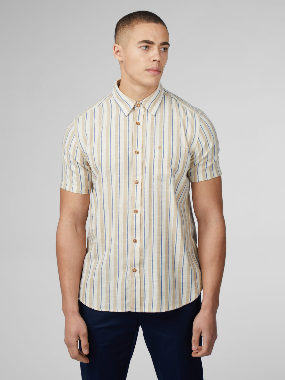 Chemises Ben Sherman Signature Mod Stripe Blanche | 81529-CRKU