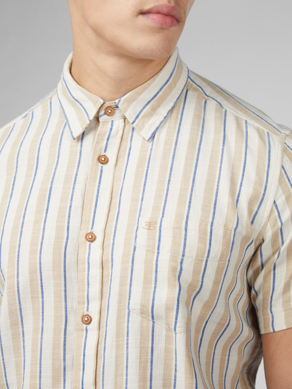 Chemises Ben Sherman Signature Mod Stripe Blanche | 81529-CRKU