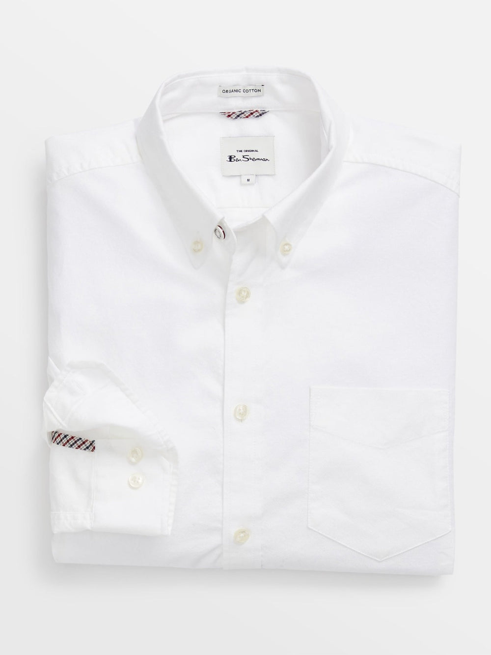 Chemises Ben Sherman Signature Organic Long-Sleeve Oxford Blanche | 28135-JNHU