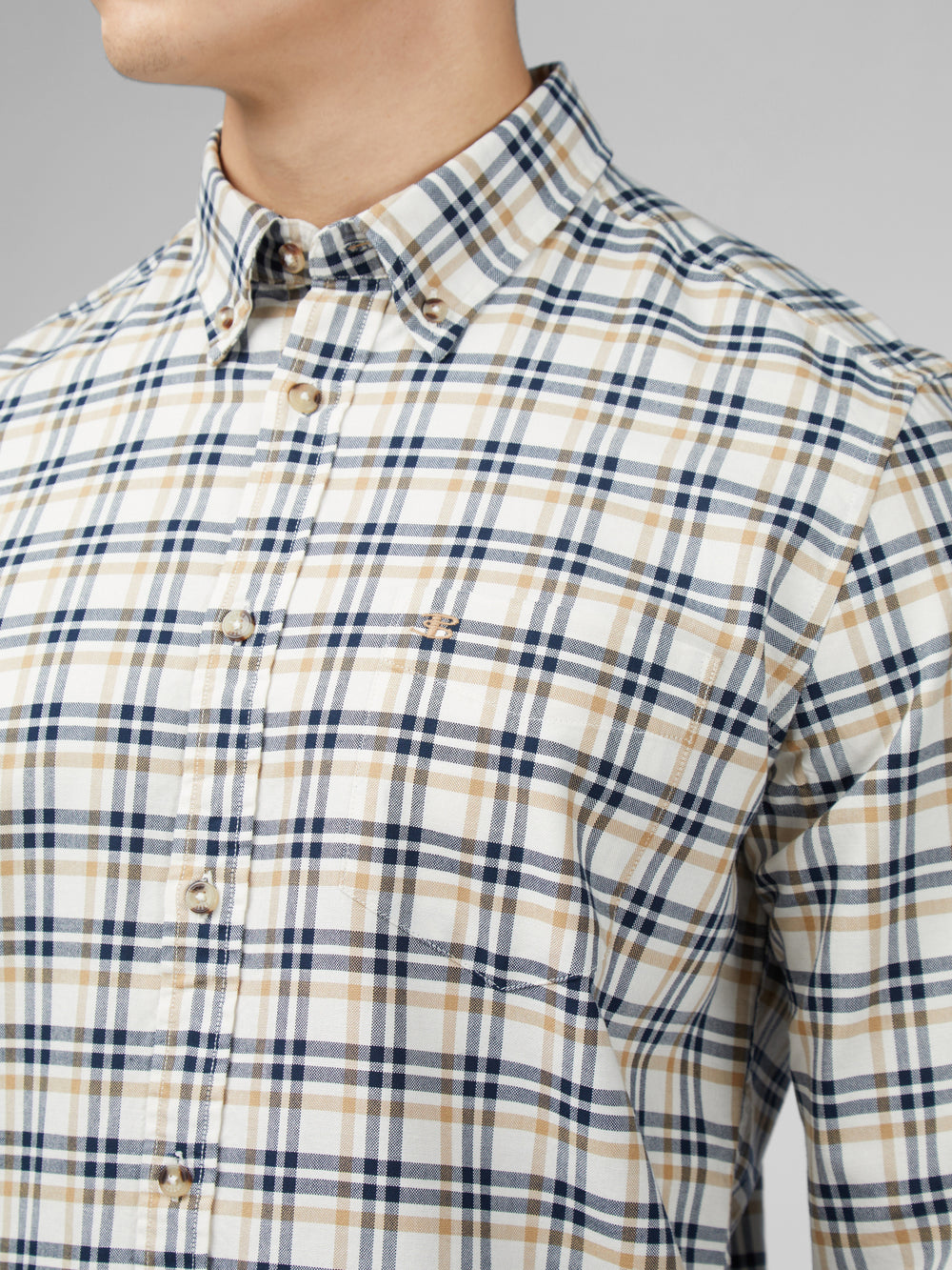 Chemises Ben Sherman Signature Oxford Check Blanche | 46970-VAQF