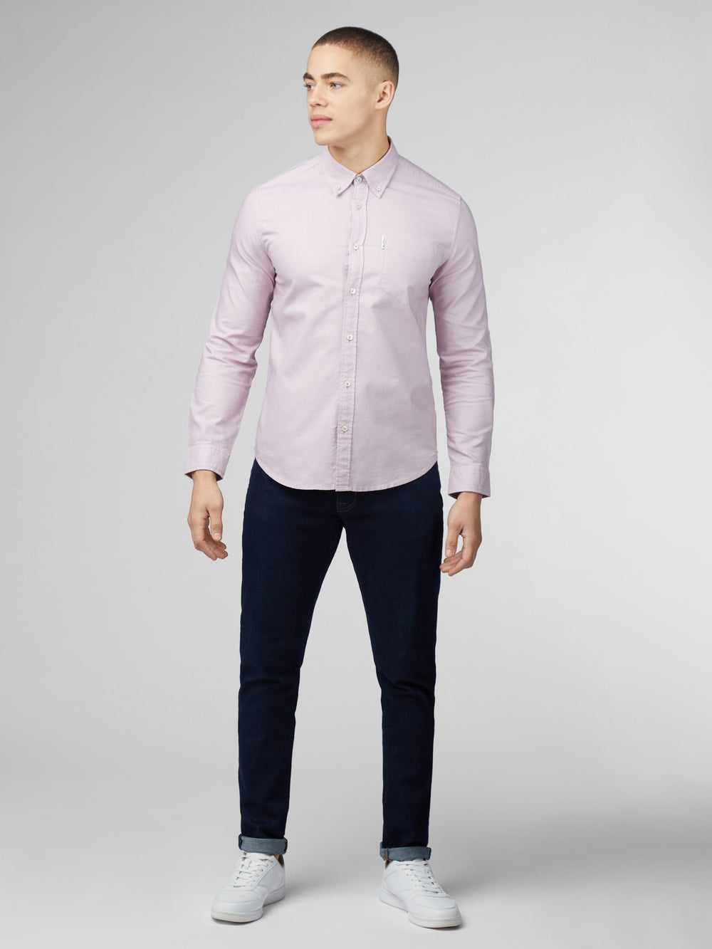 Chemises Ben Sherman Signature Oxford Long Sleeve Violette | 62540-GPIV