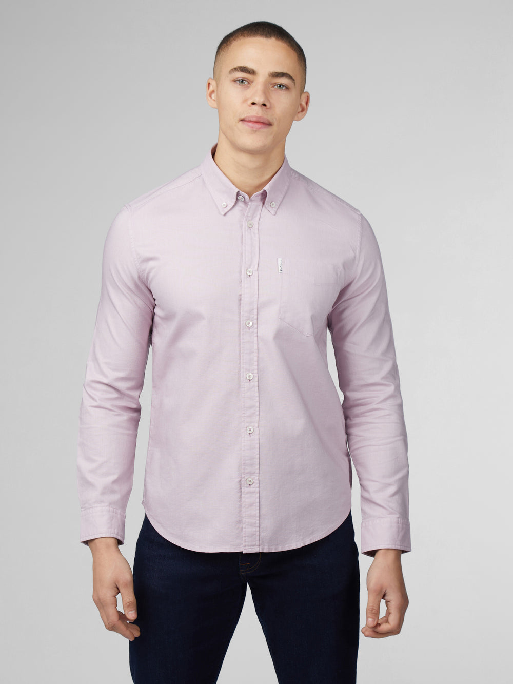 Chemises Ben Sherman Signature Oxford Long Sleeve Violette | 62540-GPIV