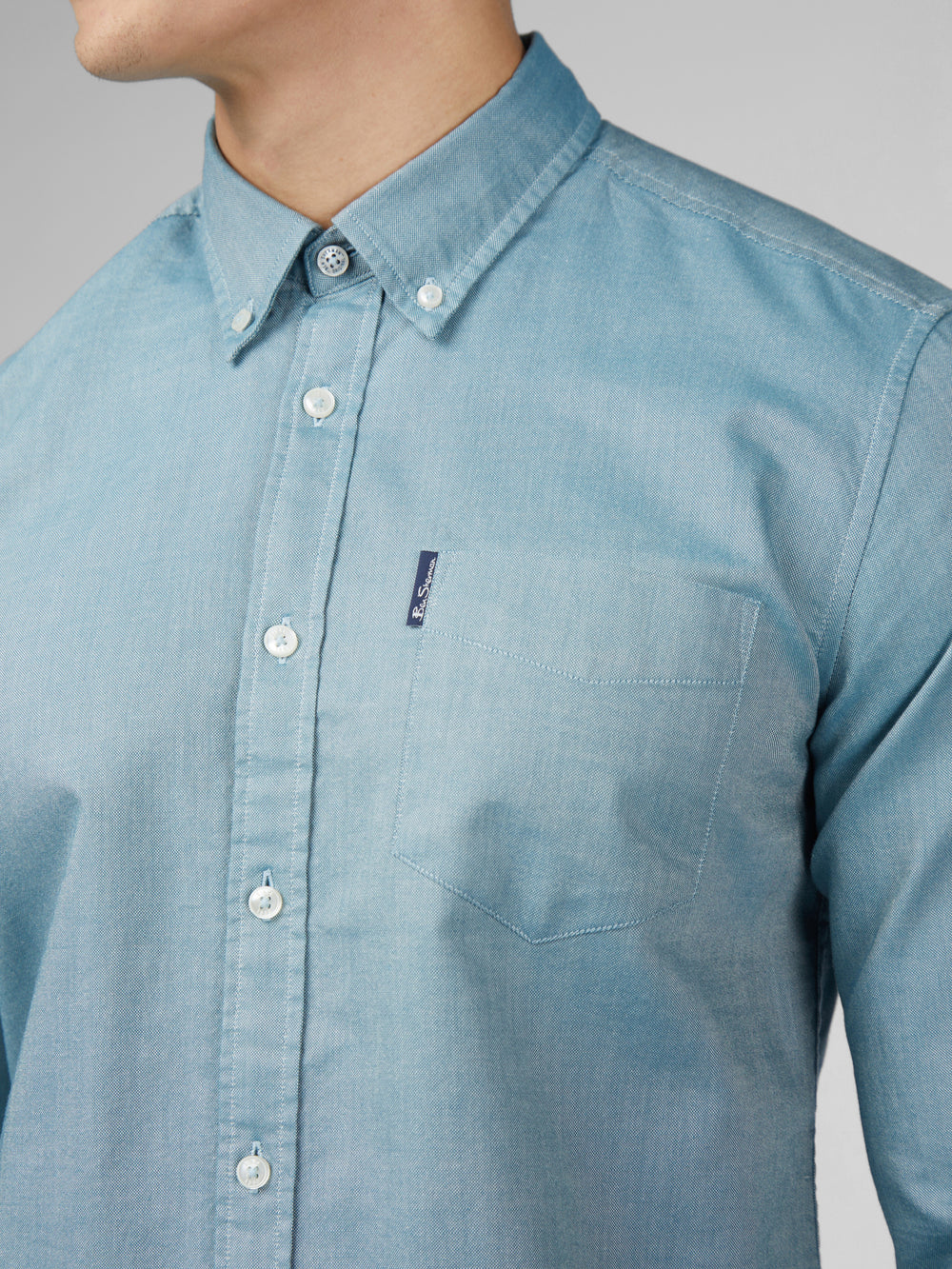 Chemises Ben Sherman Signature Oxford Turquoise | 19687-DFKY