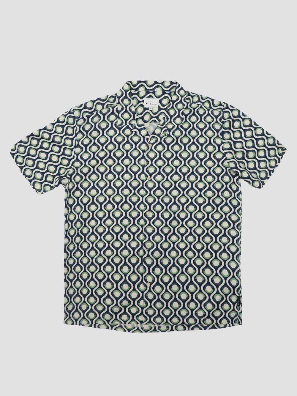 Chemises Ben Sherman Signature Retro Geo Vert | 59836-IPXY