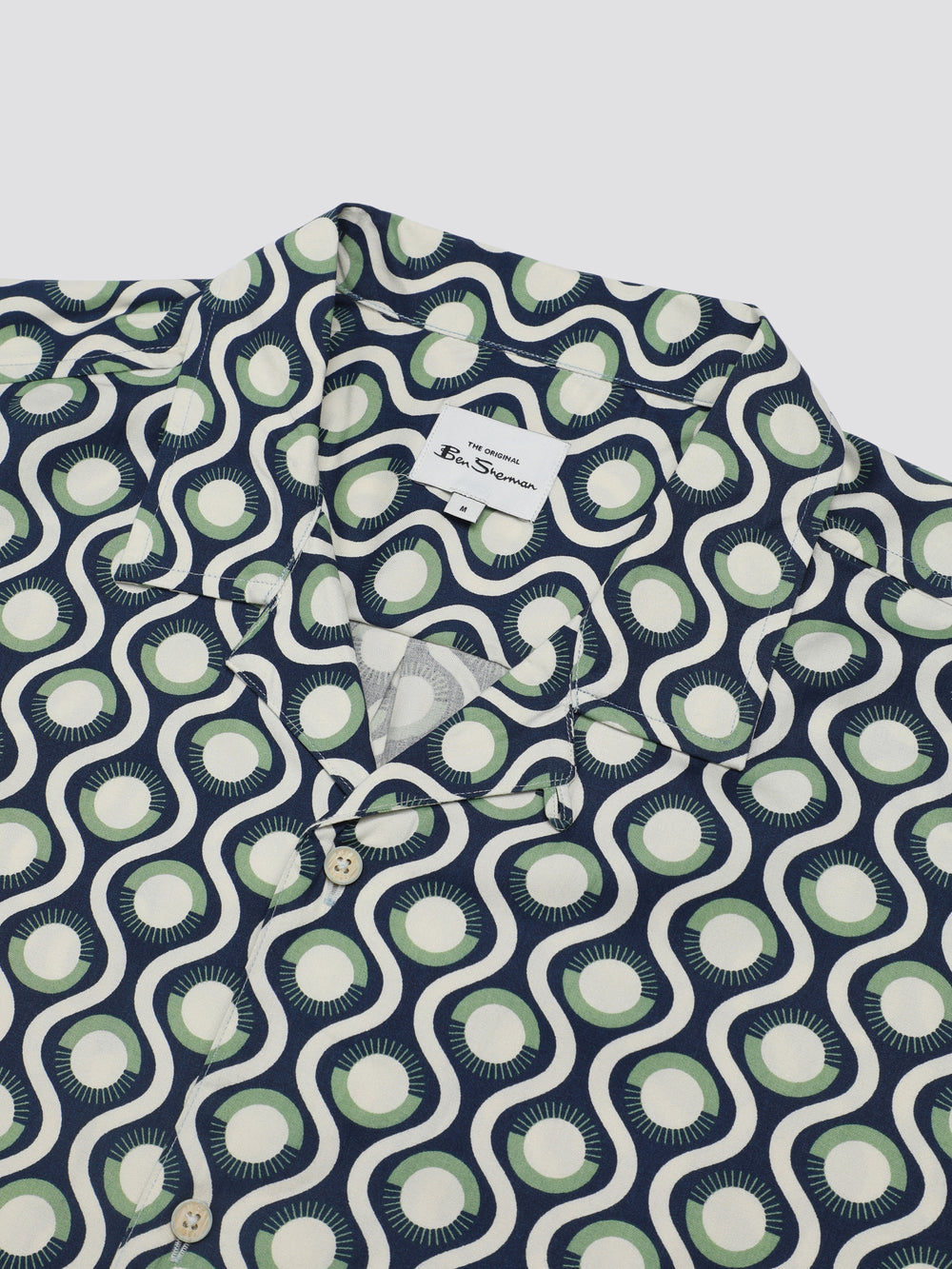 Chemises Ben Sherman Signature Retro Geo Vert | 59836-IPXY