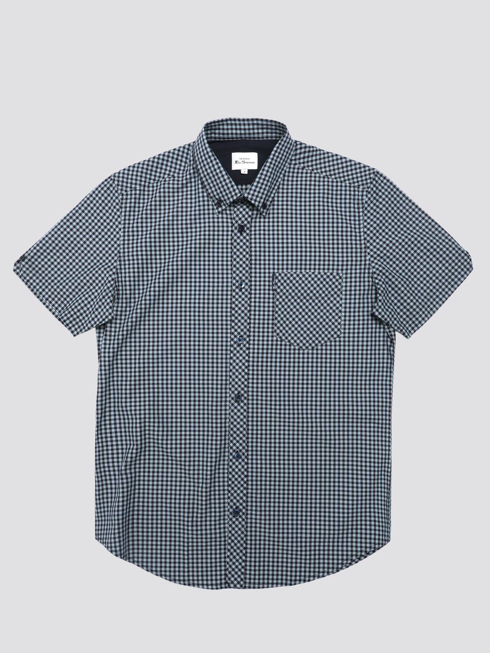 Chemises Ben Sherman Signature Short Sleeve Gingham Bleu | 06948-SAIC