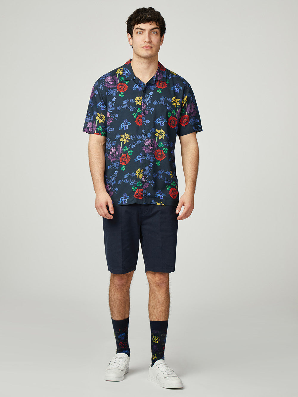 Chemises Ben Sherman Team GB Floral Bleu Marine | 41029-FOAY