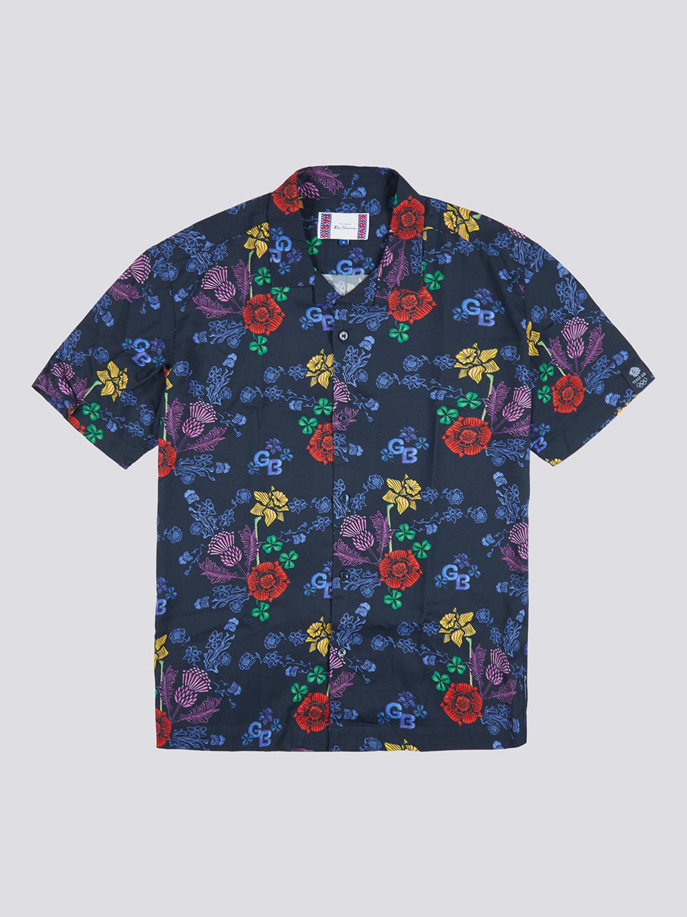 Chemises Ben Sherman Team GB Floral Bleu Marine | 41029-FOAY