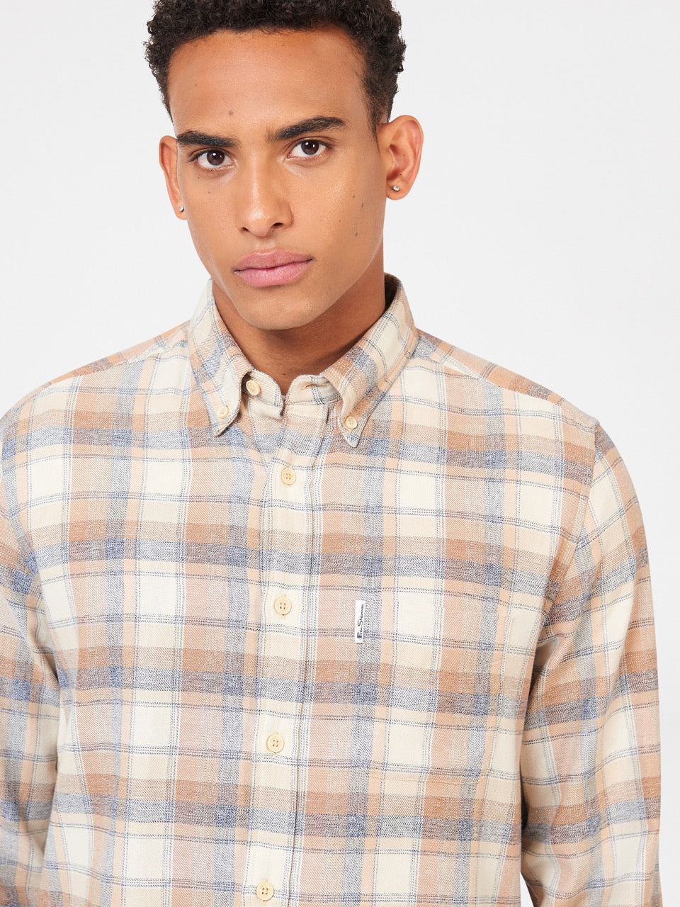 Chemises Ben Sherman Twisted Yarn Check Marron | 20967-JEKN