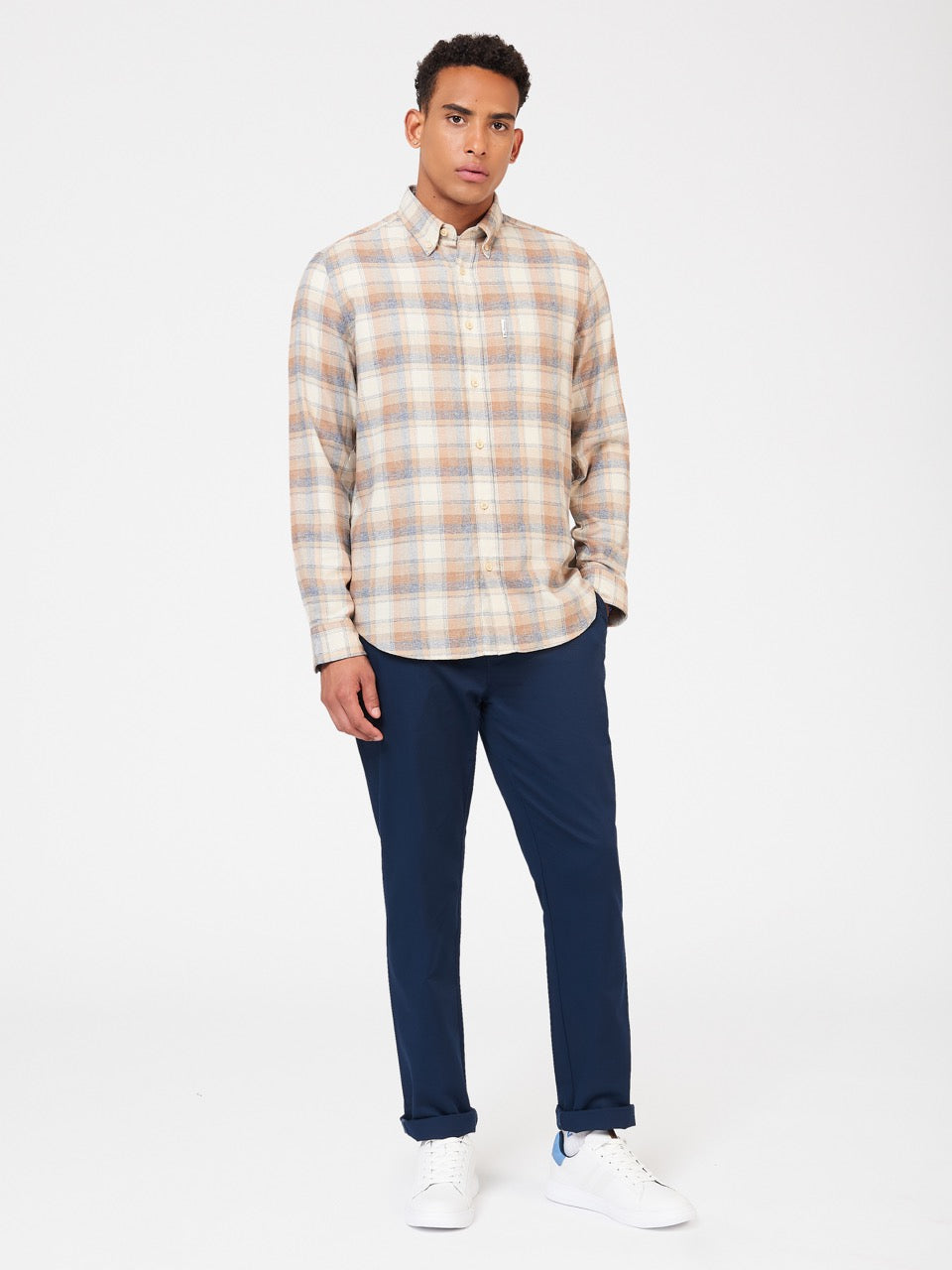 Chemises Ben Sherman Twisted Yarn Check Marron | 20967-JEKN