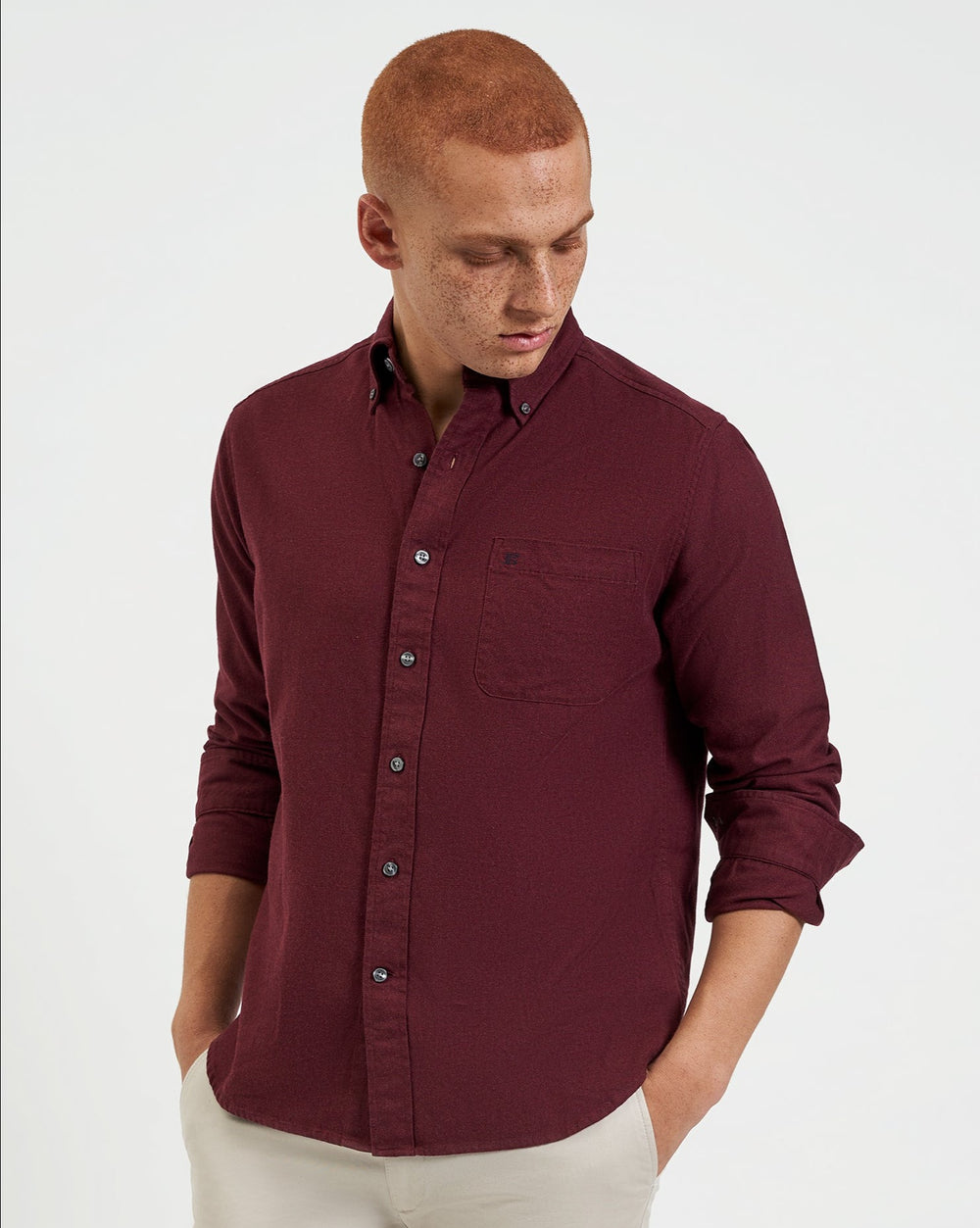 Chemises Ben Sherman Uniform Flannel Bordeaux Bleu Marine Beige | 06235-NQYZ